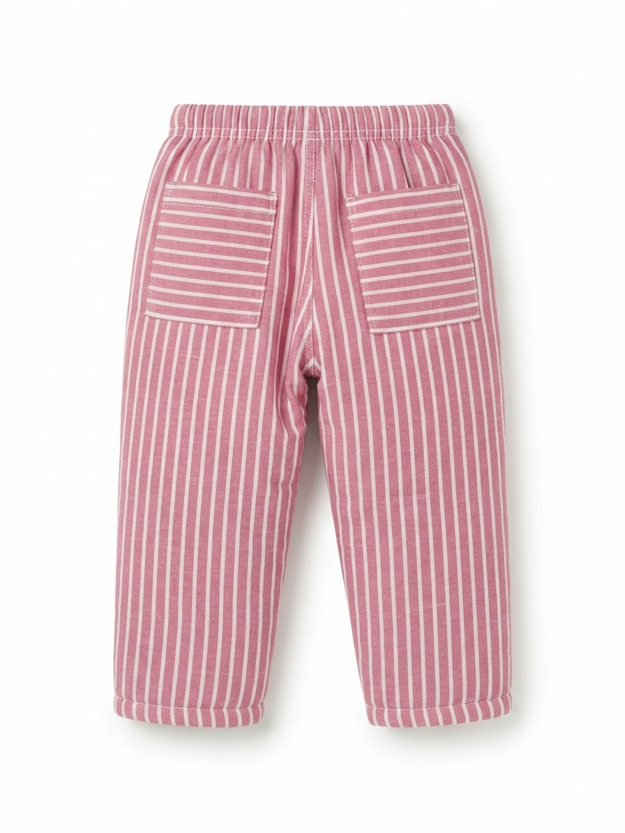 Striped Pants — Pink & White