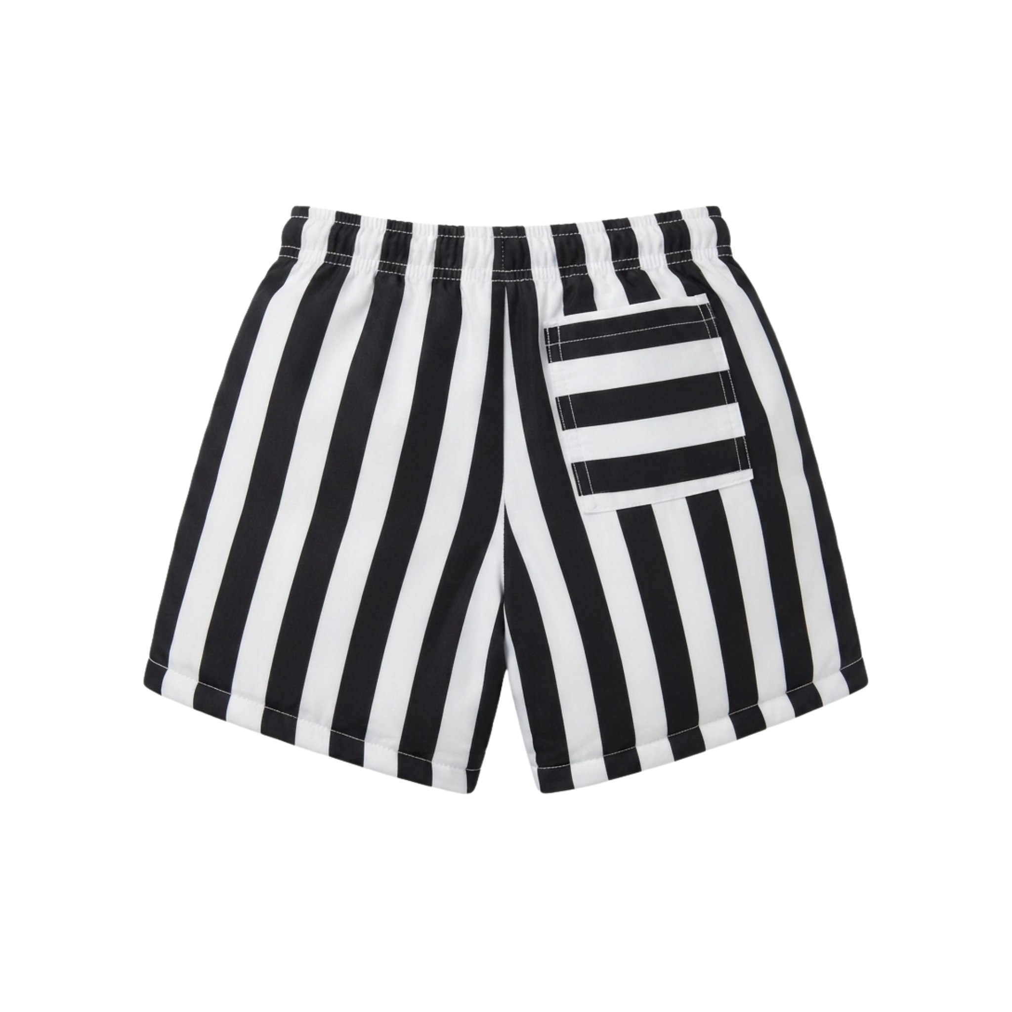Striped Shorts — Black & White