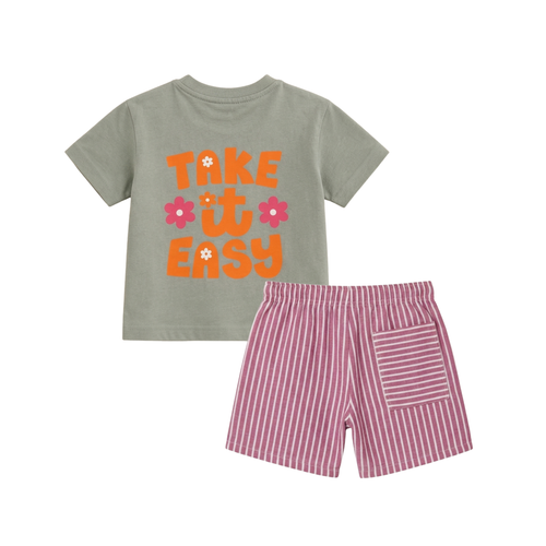 Flower Tee & Shorts Set