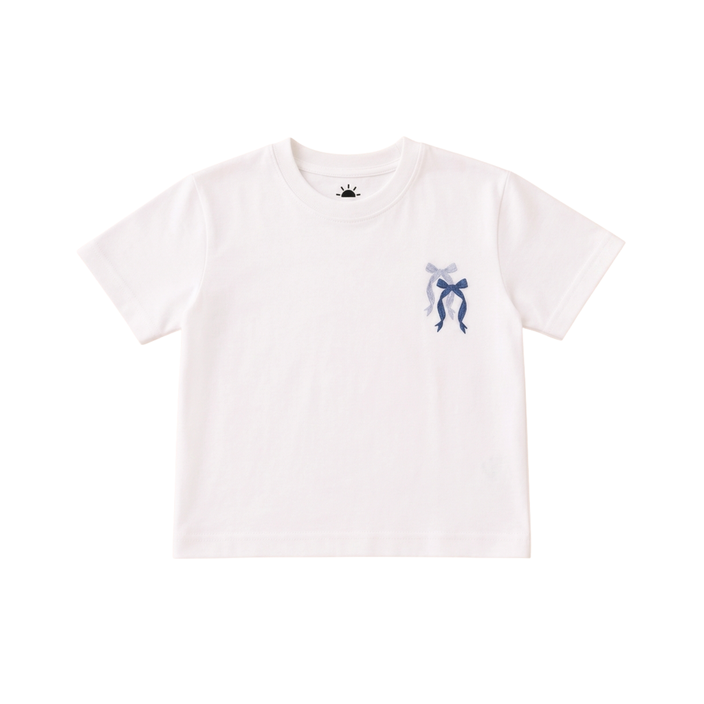 Blue Bow Oversized Tee