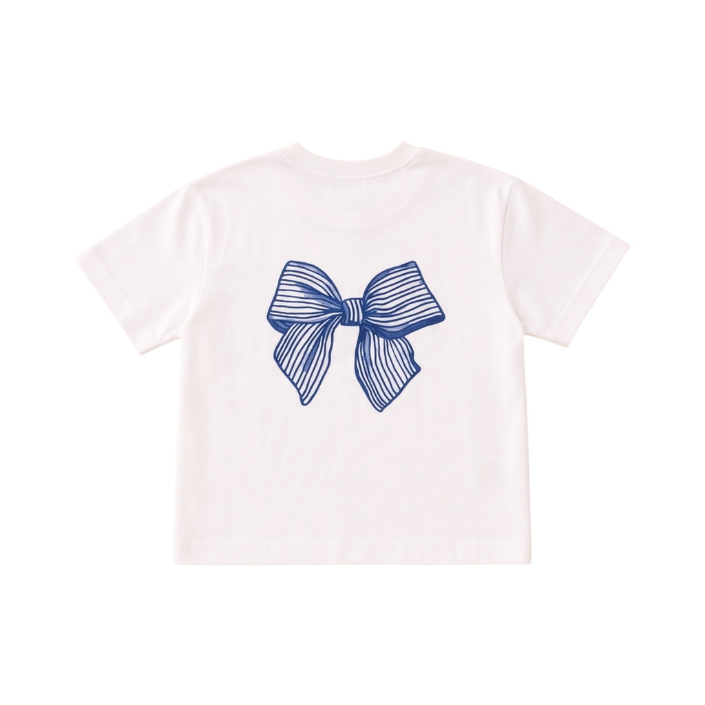 Blue Bow Oversized Tee