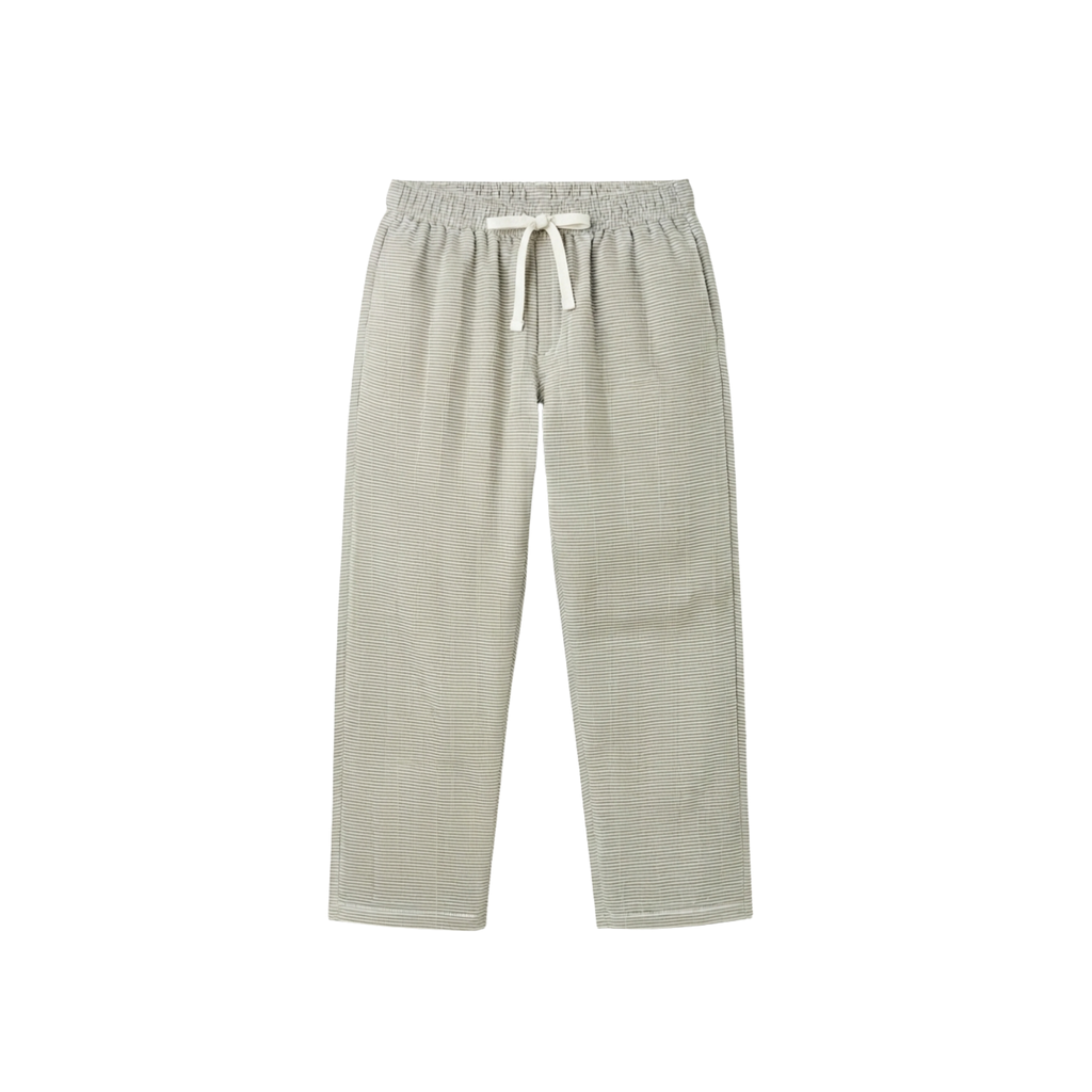 Striped Pants — Green & White