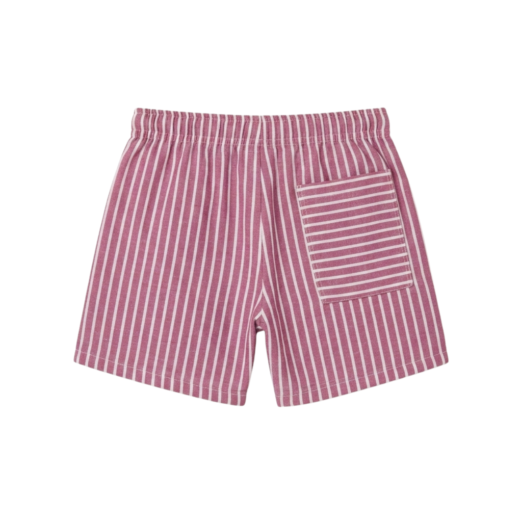 Striped Shorts — Pink & White