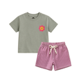 Flower Tee & Shorts Set