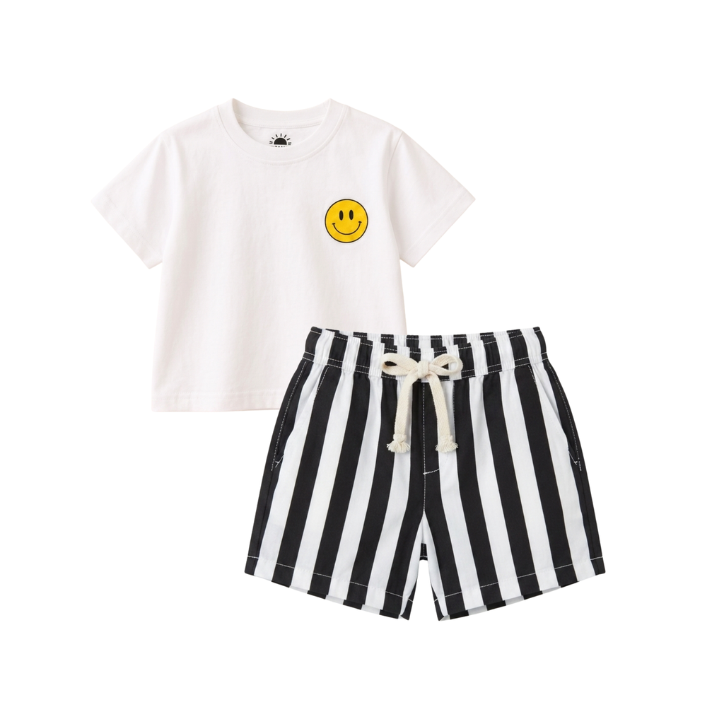 Smiley Tee & Shorts Set