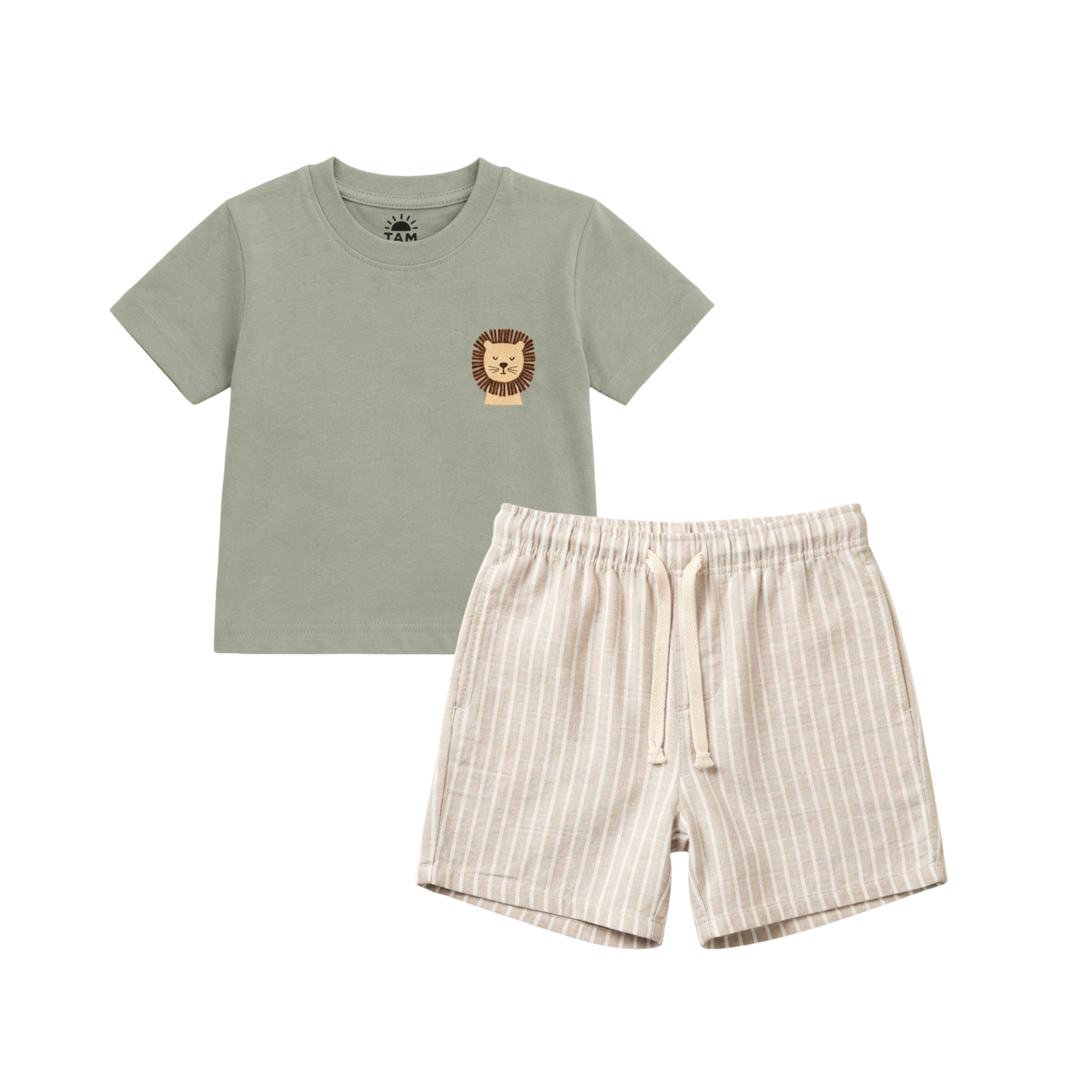 Wild Lion Tee & Shorts Set