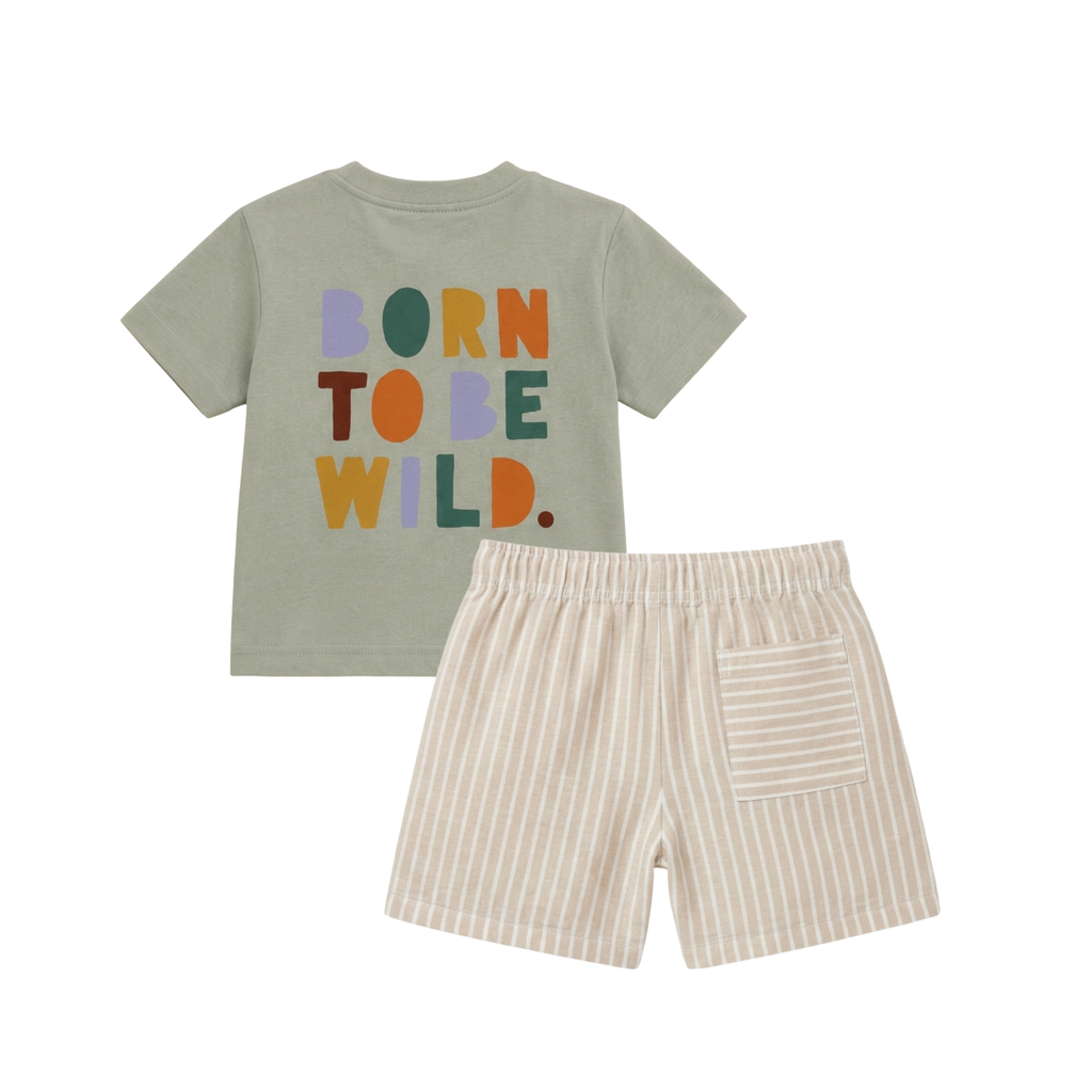 Wild Lion Tee & Shorts Set