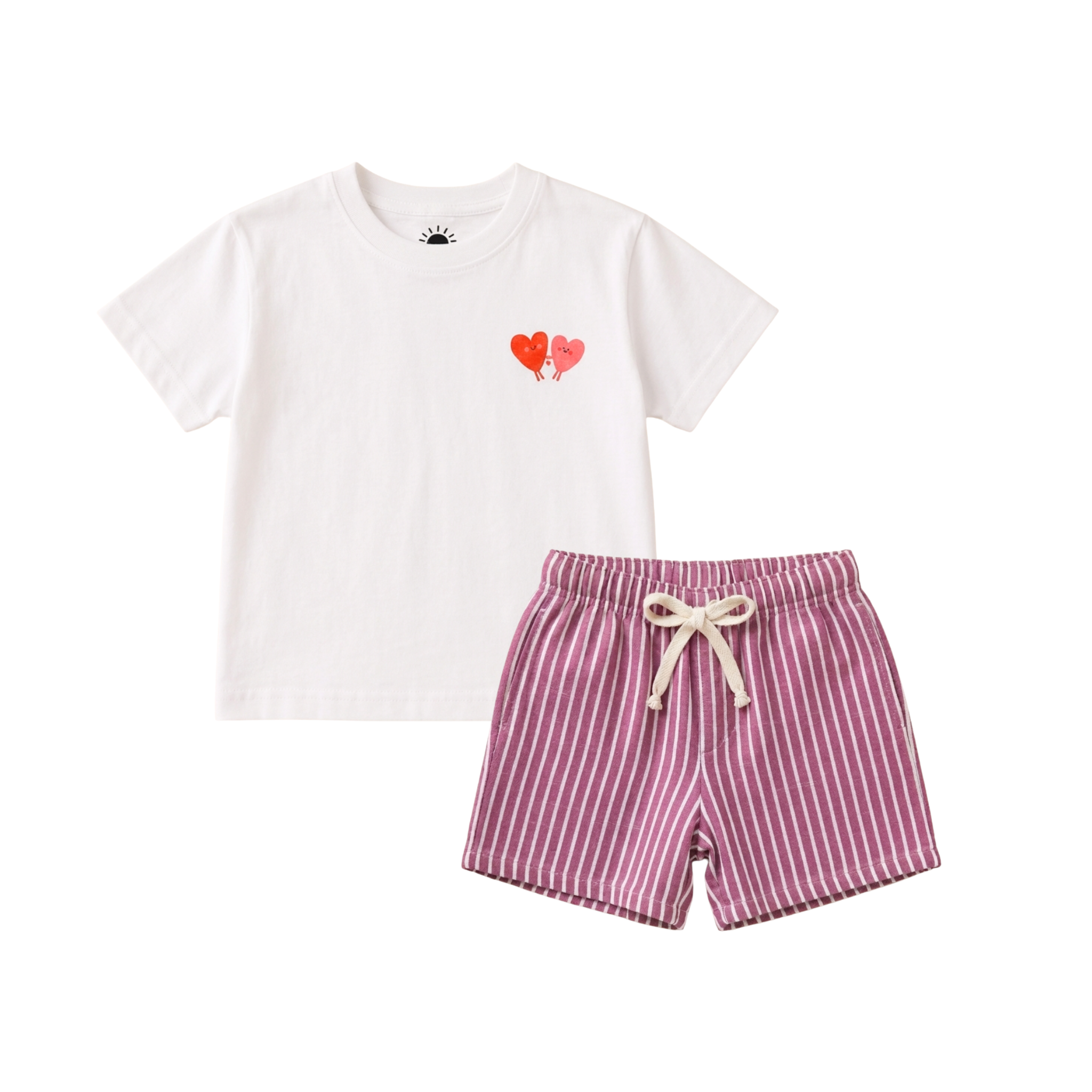 Hearts Tee & Shorts Set